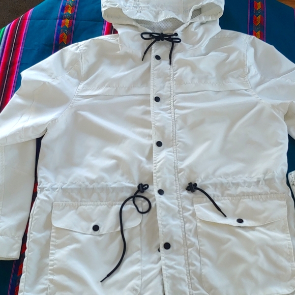 Men's Hooded Windbreaker, Forever21, White in Large - Picture 3 of 15